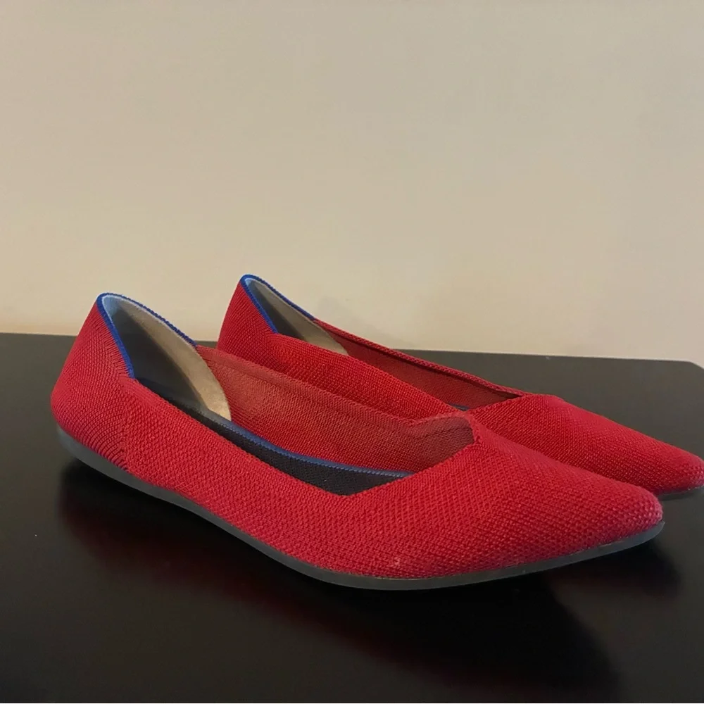 Rothy’s Chili red Women's pointed toe Flats - Picture 1 of 5